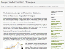 Tablet Screenshot of mergerandacquisitionstrategies.org